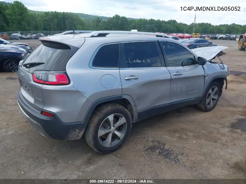 2020 Jeep Cherokee Limited 4X4 VIN: 1C4PJMDNXLD605052 Lot: 39614222