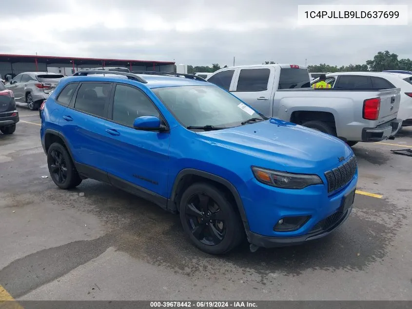 2020 Jeep Cherokee Altitude Fwd VIN: 1C4PJLLB9LD637699 Lot: 39678442