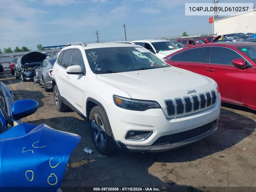 2020 Jeep Cherokee Limited Fwd VIN: 1C4PJLDB9LD610257 Lot: 39725558