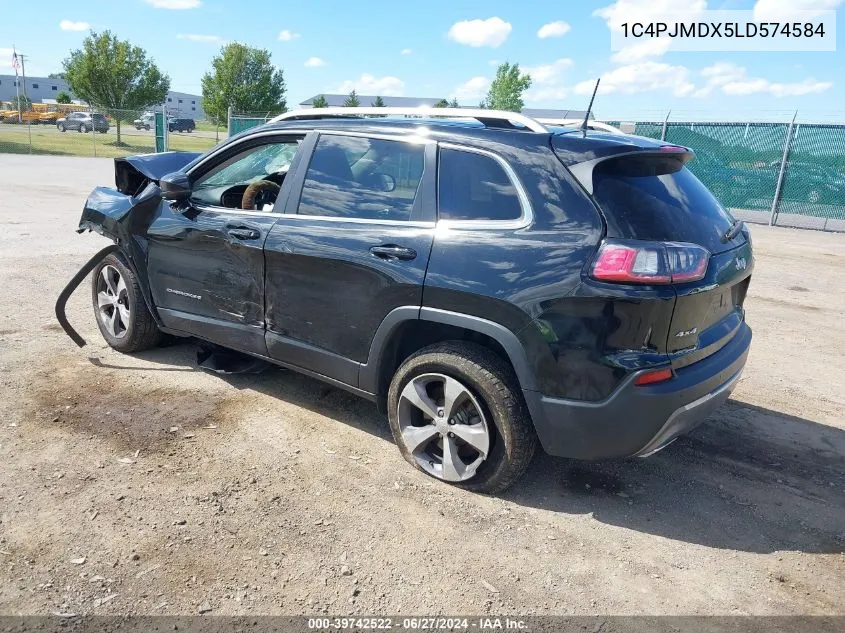 2020 Jeep Cherokee Limited 4X4 VIN: 1C4PJMDX5LD574584 Lot: 39742522