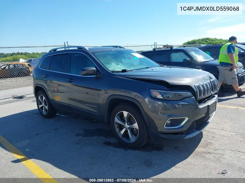 2020 Jeep Cherokee Limited 4X4 VIN: 1C4PJMDX0LD559068 Lot: 39813982