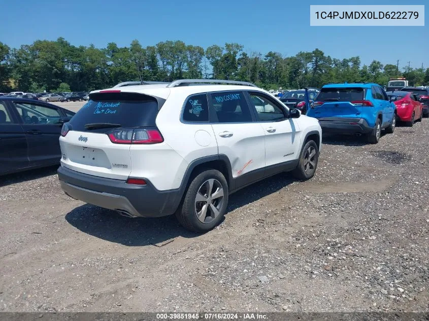 1C4PJMDX0LD622279 2020 Jeep Cherokee Limited 4X4