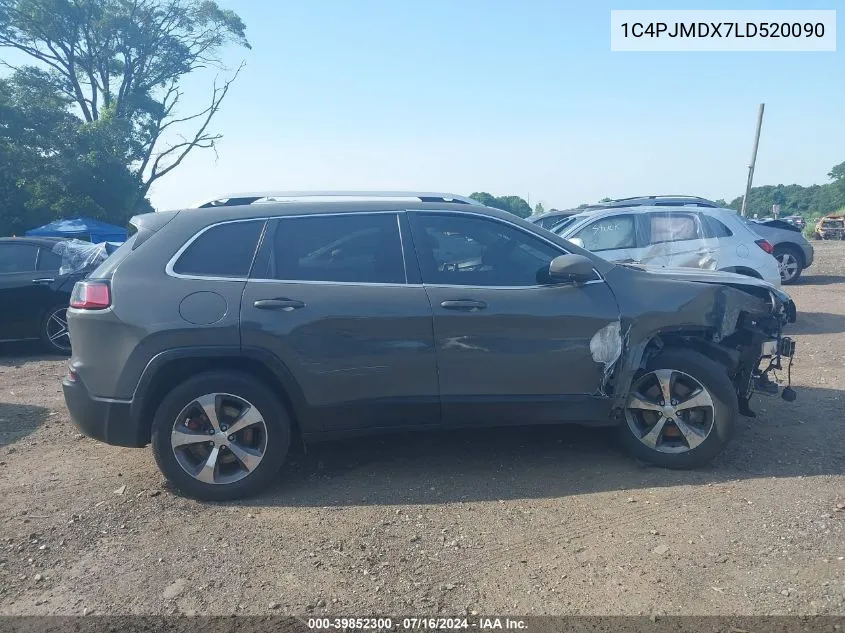 2020 Jeep Cherokee Limited 4X4 VIN: 1C4PJMDX7LD520090 Lot: 40402264