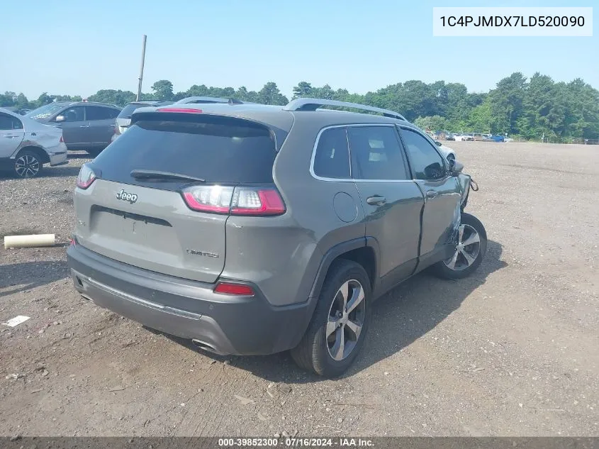 2020 Jeep Cherokee Limited 4X4 VIN: 1C4PJMDX7LD520090 Lot: 40402264