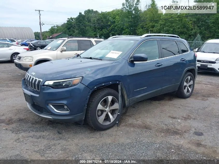 1C4PJMDX2LD589947 2020 Jeep Cherokee Limited