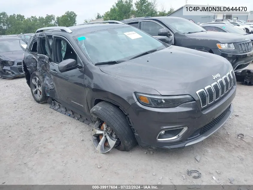 2020 Jeep Cherokee Limited 4X4 VIN: 1C4PJMDN3LD644470 Lot: 39917604