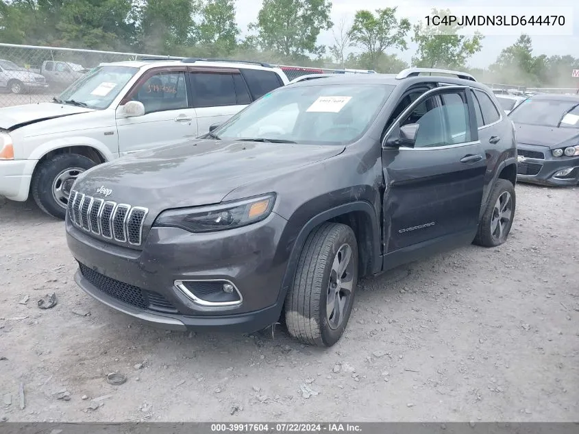 1C4PJMDN3LD644470 2020 Jeep Cherokee Limited 4X4