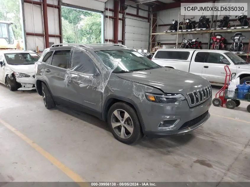 2020 Jeep Cherokee Limited 4X4 VIN: 1C4PJMDX5LD635030 Lot: 39956138