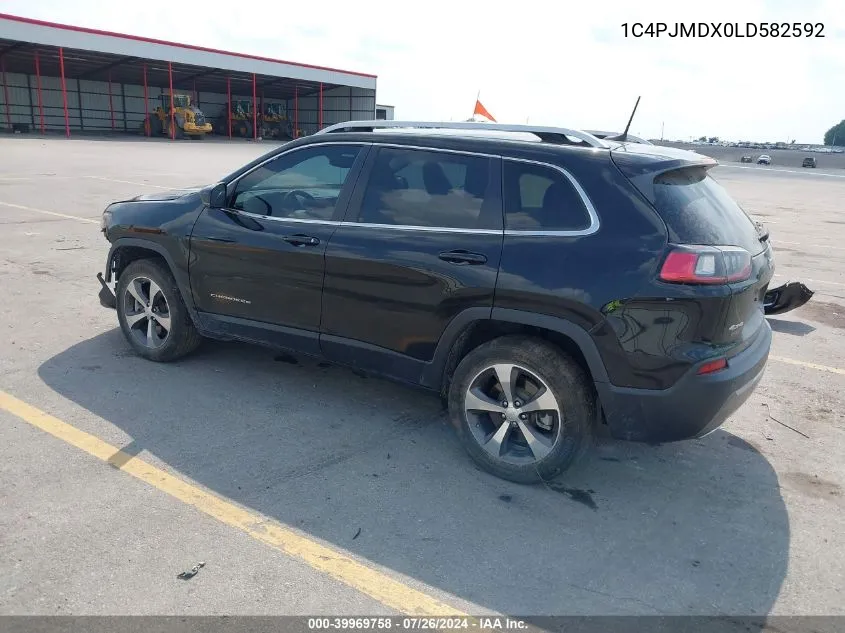 1C4PJMDX0LD582592 2020 Jeep Cherokee Limited 4X4