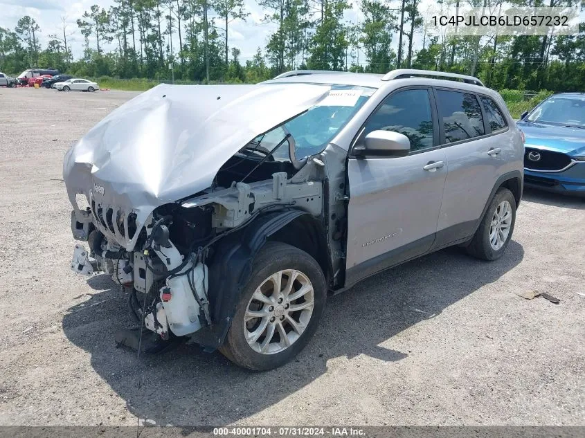 2020 Jeep Cherokee Latitude Fwd VIN: 1C4PJLCB6LD657232 Lot: 40001704