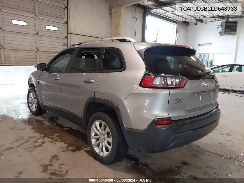 1C4PJLCB2LD648933 2020 Jeep Cherokee Latitude Fwd