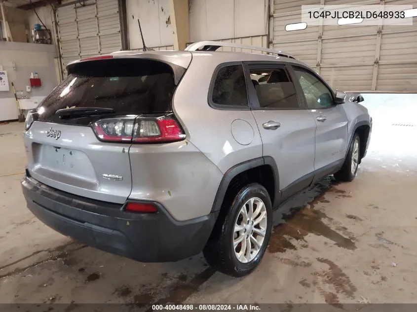 2020 Jeep Cherokee Latitude Fwd VIN: 1C4PJLCB2LD648933 Lot: 40048498