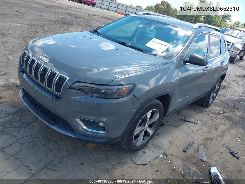 2020 Jeep Cherokee Limited 4X4 VIN: 1C4PJMDX8LD652310 Lot: 40136028