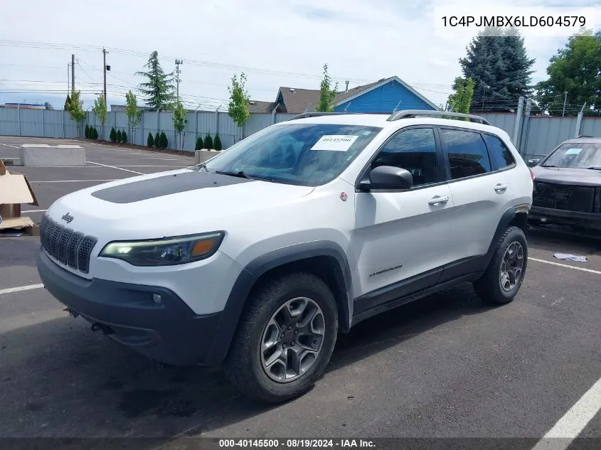 2020 Jeep Cherokee Trailhawk 4X4 VIN: 1C4PJMBX6LD604579 Lot: 40145500