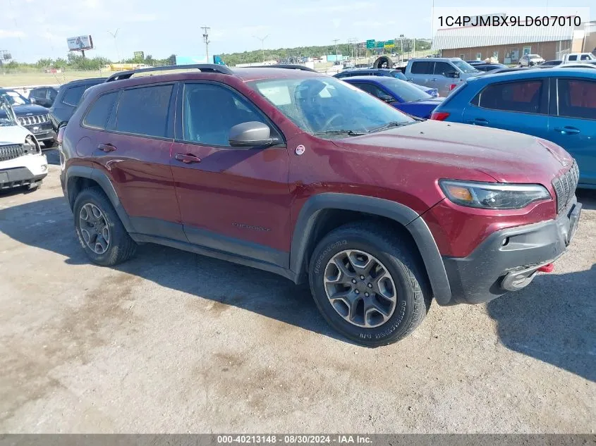 2020 Jeep Cherokee Trailhawk 4X4 VIN: 1C4PJMBX9LD607010 Lot: 40213148