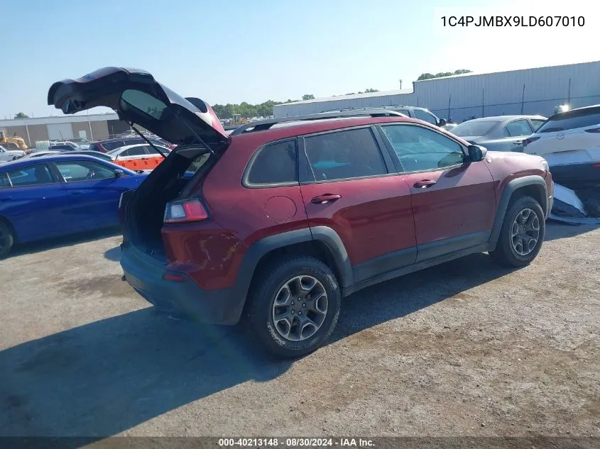 2020 Jeep Cherokee Trailhawk 4X4 VIN: 1C4PJMBX9LD607010 Lot: 40213148