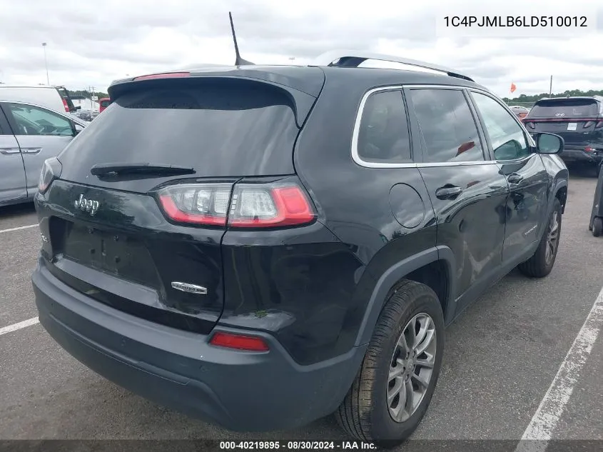 2020 Jeep Cherokee Latitude Plus 4X4 VIN: 1C4PJMLB6LD510012 Lot: 40219895