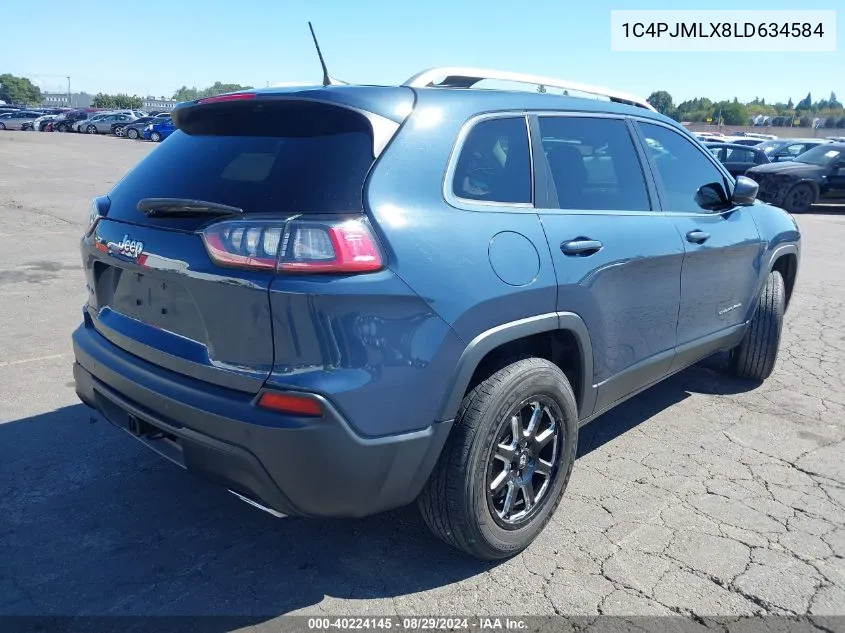 2020 Jeep Cherokee Latitude Lux 4X4 VIN: 1C4PJMLX8LD634584 Lot: 40224145