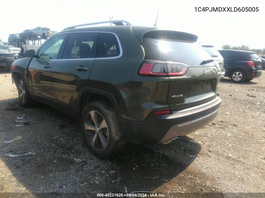 1C4PJMDXXLD605005 2020 Jeep Cherokee Limited 4X4