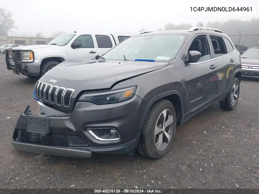 2020 Jeep Cherokee Limited VIN: 1C4PJMDN0LD644961 Lot: 40276138