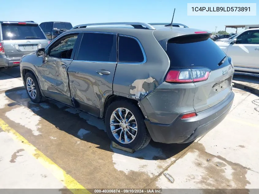 2020 Jeep Cherokee Latitude Plus VIN: 1C4PJLLB9LD573891 Lot: 40306874