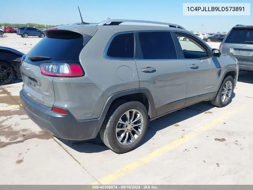 2020 Jeep Cherokee Latitude Plus VIN: 1C4PJLLB9LD573891 Lot: 40306874