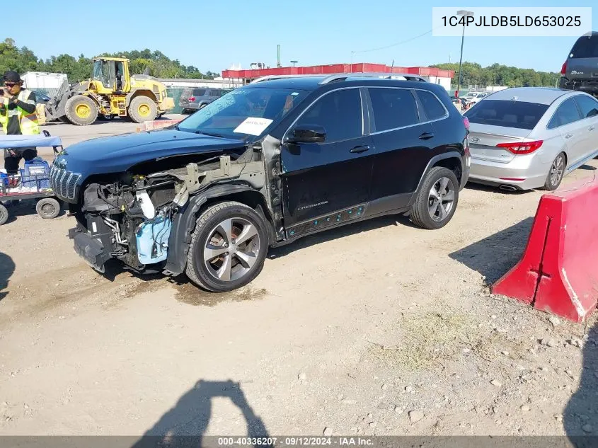 2020 Jeep Cherokee Limited Fwd VIN: 1C4PJLDB5LD653025 Lot: 40336207