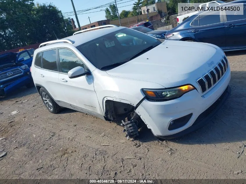 2020 Jeep Cherokee Latitude Lux 4X4 VIN: 1C4PJMLX4LD644500 Lot: 40346728