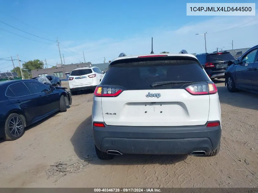 2020 Jeep Cherokee Latitude Lux 4X4 VIN: 1C4PJMLX4LD644500 Lot: 40346728