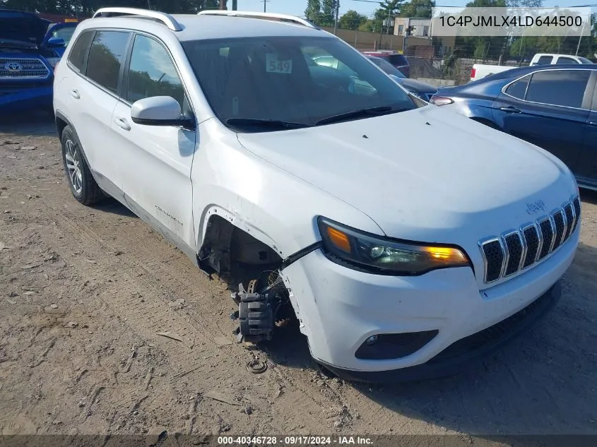 2020 Jeep Cherokee Latitude Lux 4X4 VIN: 1C4PJMLX4LD644500 Lot: 40346728