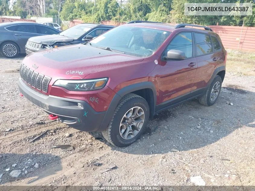 1C4PJMBX5LD643387 2020 Jeep Cherokee Trailhawk