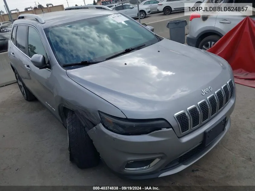 2020 Jeep Cherokee Limited Fwd VIN: 1C4PJLDB8LD524857 Lot: 40374838