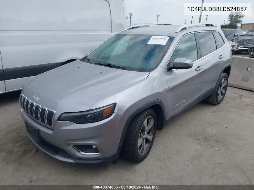 1C4PJLDB8LD524857 2020 Jeep Cherokee Limited Fwd