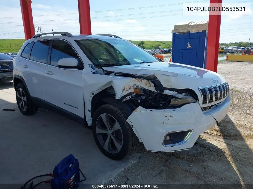 2020 Jeep Cherokee Limited Fwd VIN: 1C4PJLDB2LD553531 Lot: 40376617