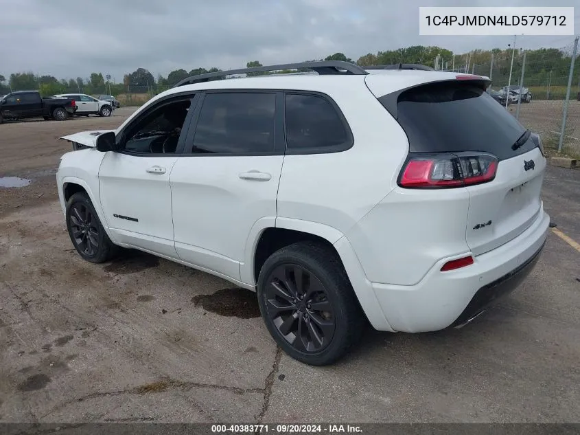 2020 Jeep Cherokee High Altitude 4X4 VIN: 1C4PJMDN4LD579712 Lot: 40383771