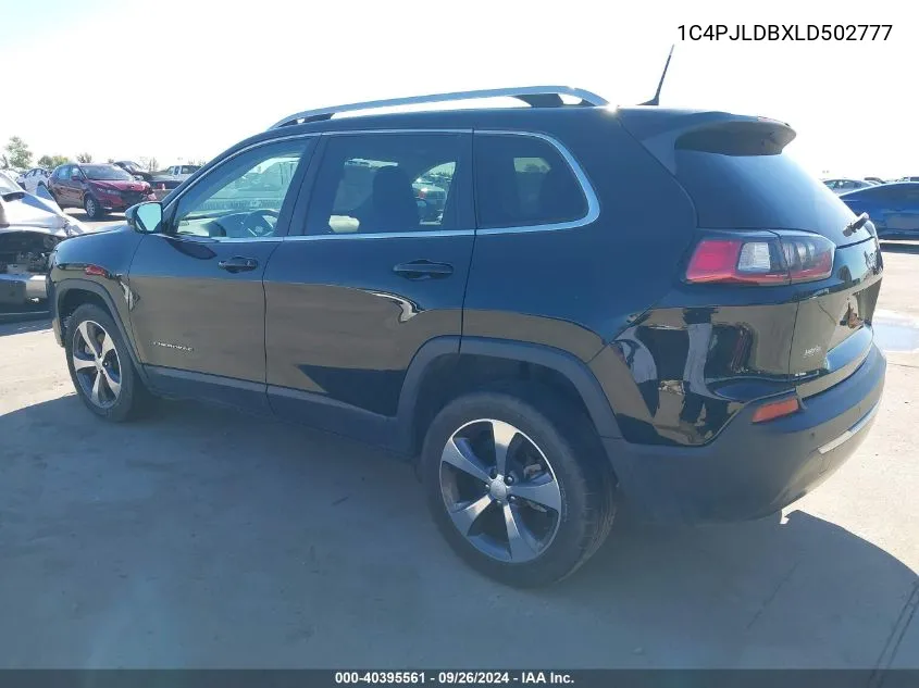 2020 Jeep Cherokee Limited Fwd VIN: 1C4PJLDBXLD502777 Lot: 40395561