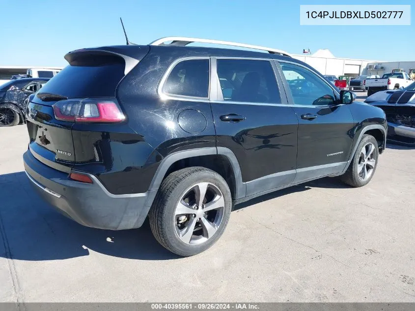 2020 Jeep Cherokee Limited Fwd VIN: 1C4PJLDBXLD502777 Lot: 40395561