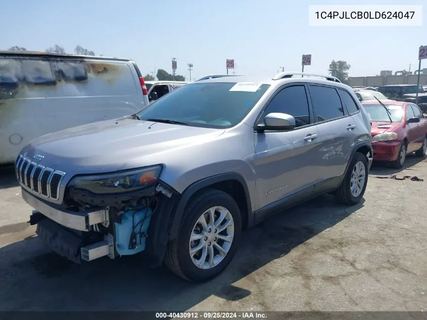 2020 Jeep Cherokee Latitude Fwd VIN: 1C4PJLCB0LD624047 Lot: 40430912