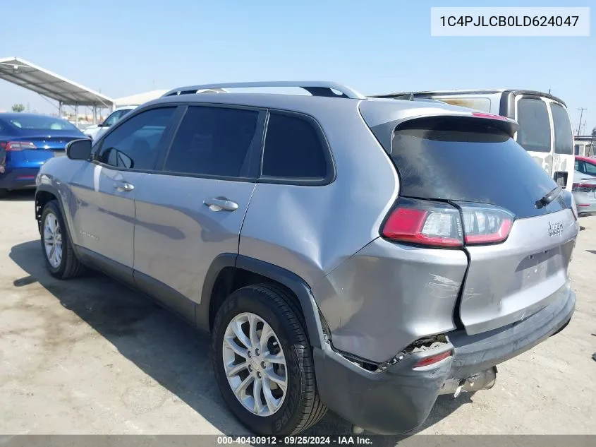 1C4PJLCB0LD624047 2020 Jeep Cherokee Latitude Fwd