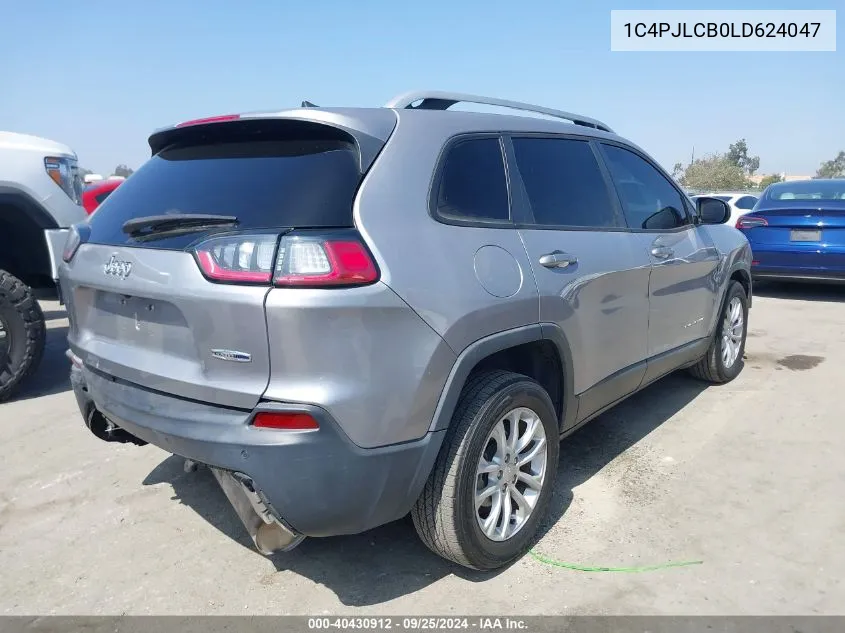 1C4PJLCB0LD624047 2020 Jeep Cherokee Latitude Fwd