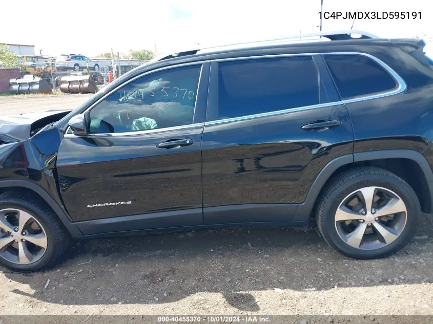 2020 Jeep Cherokee Limited 4X4 VIN: 1C4PJMDX3LD595191 Lot: 40455370