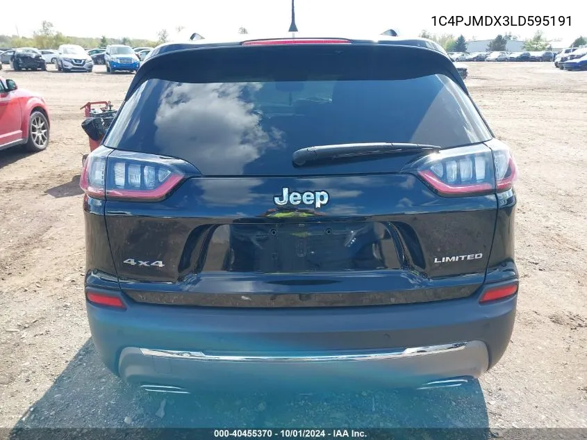 2020 Jeep Cherokee Limited 4X4 VIN: 1C4PJMDX3LD595191 Lot: 40455370