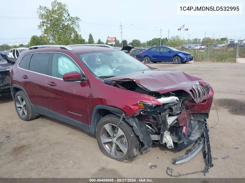 2020 Jeep Cherokee Limited 4X4 VIN: 1C4PJMDN5LD532995 Lot: 40459855