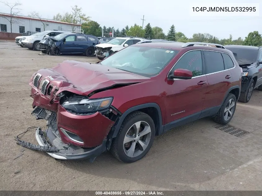 2020 Jeep Cherokee Limited 4X4 VIN: 1C4PJMDN5LD532995 Lot: 40459855