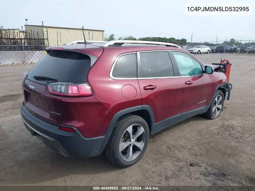 1C4PJMDN5LD532995 2020 Jeep Cherokee Limited 4X4