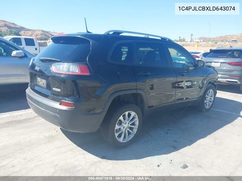 1C4PJLCBXLD643074 2020 Jeep Cherokee Latitude Fwd