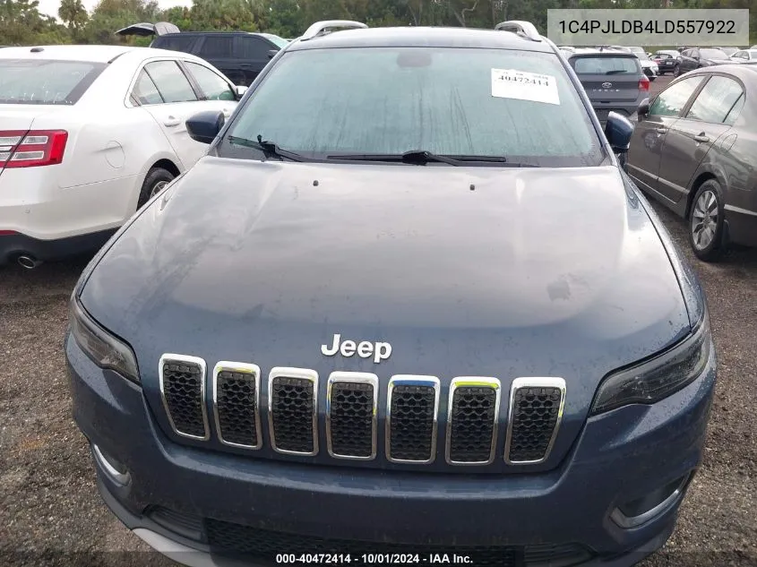 2020 Jeep Cherokee Limited VIN: 1C4PJLDB4LD557922 Lot: 40472414