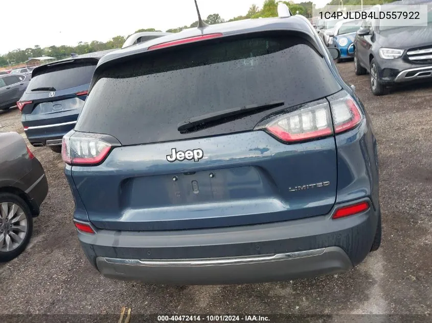 2020 Jeep Cherokee Limited VIN: 1C4PJLDB4LD557922 Lot: 40472414