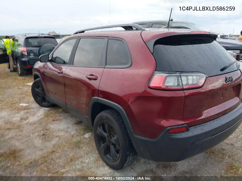 2020 Jeep Cherokee Altitude Fwd VIN: 1C4PJLLBXLD586259 Lot: 40474952