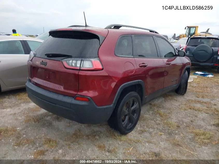 2020 Jeep Cherokee Altitude Fwd VIN: 1C4PJLLBXLD586259 Lot: 40474952